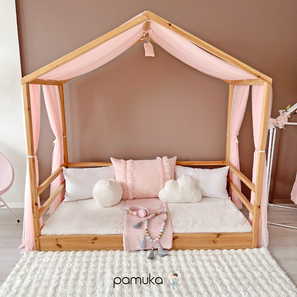 MONTESSORI BED CANOPY-BABY PINK