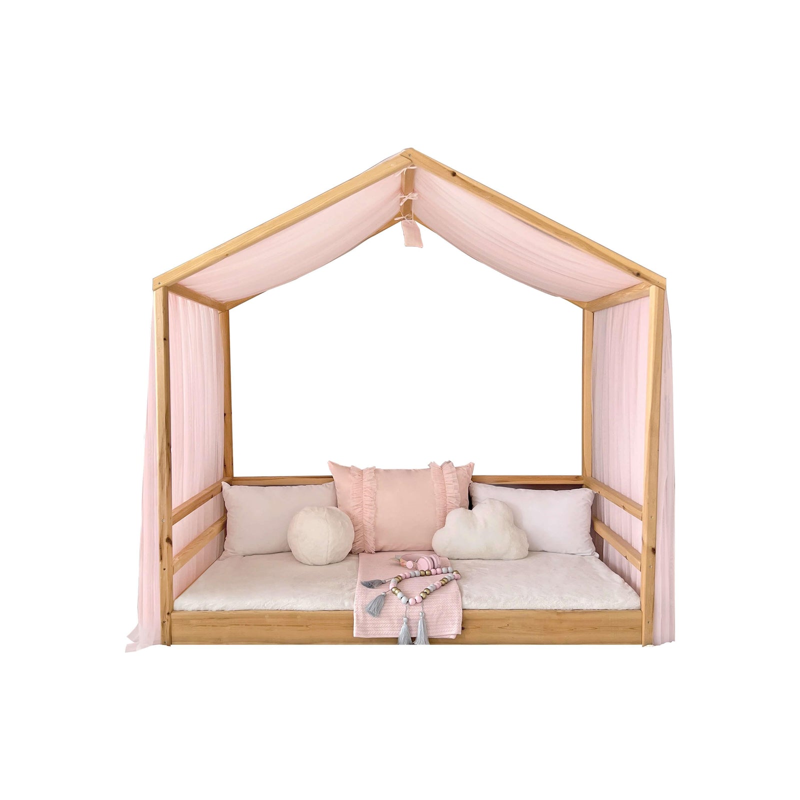 MONTESSORI BED CANOPY-BABY PINK