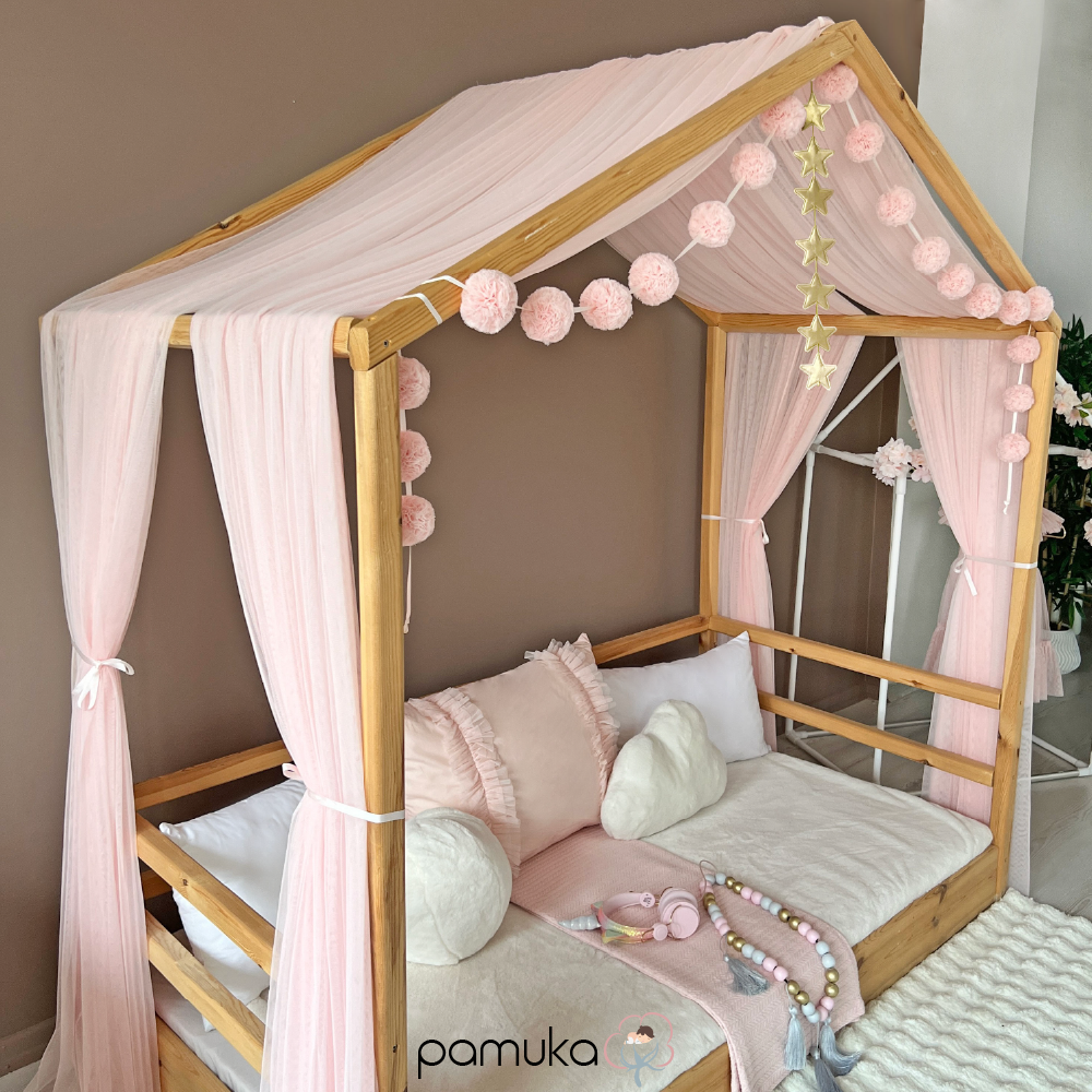 MONTESSORI BED CANOPY-BABY PINK