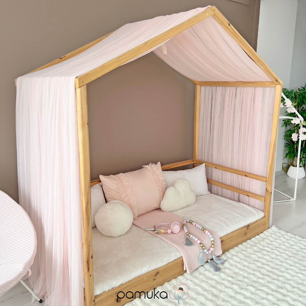 MONTESSORI BED CANOPY-BABY PINK