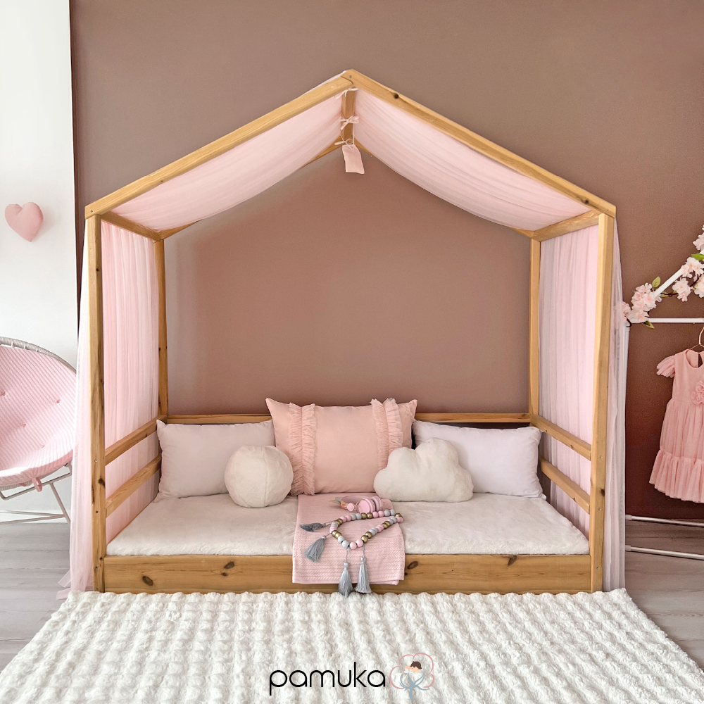 MONTESSORI BED CANOPY-BABY PINK