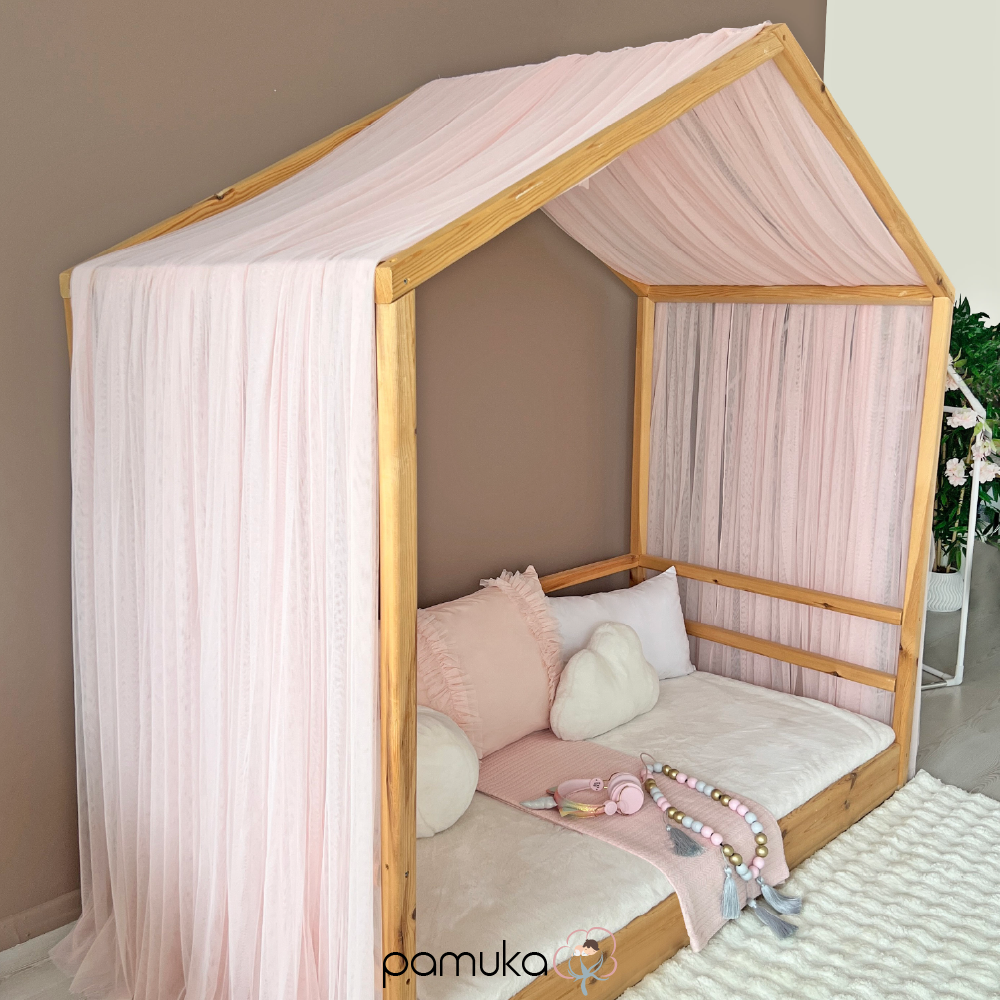 MONTESSORI BED CANOPY-BABY PINK