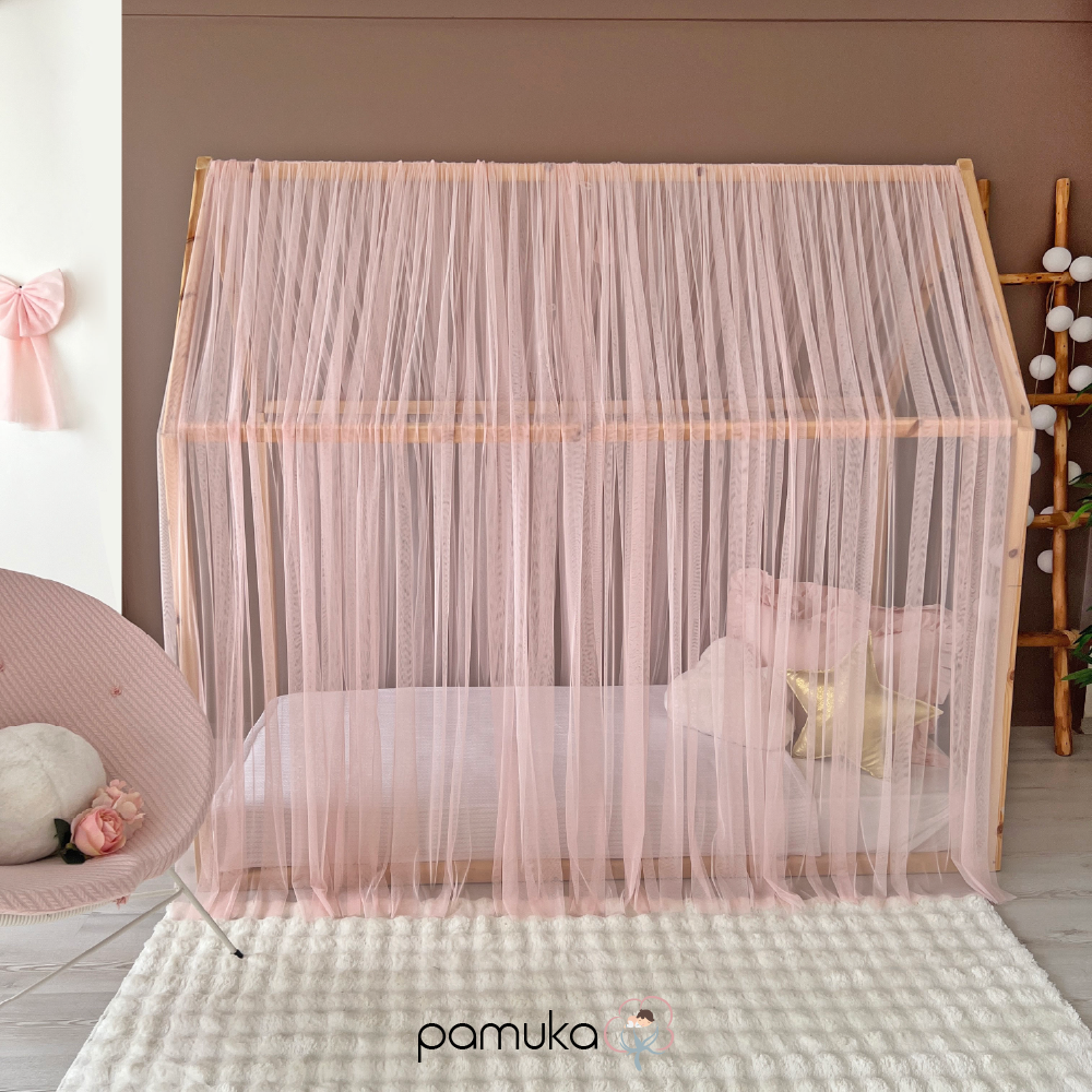 MONTESSORI BED CANOPY-BABY PINK