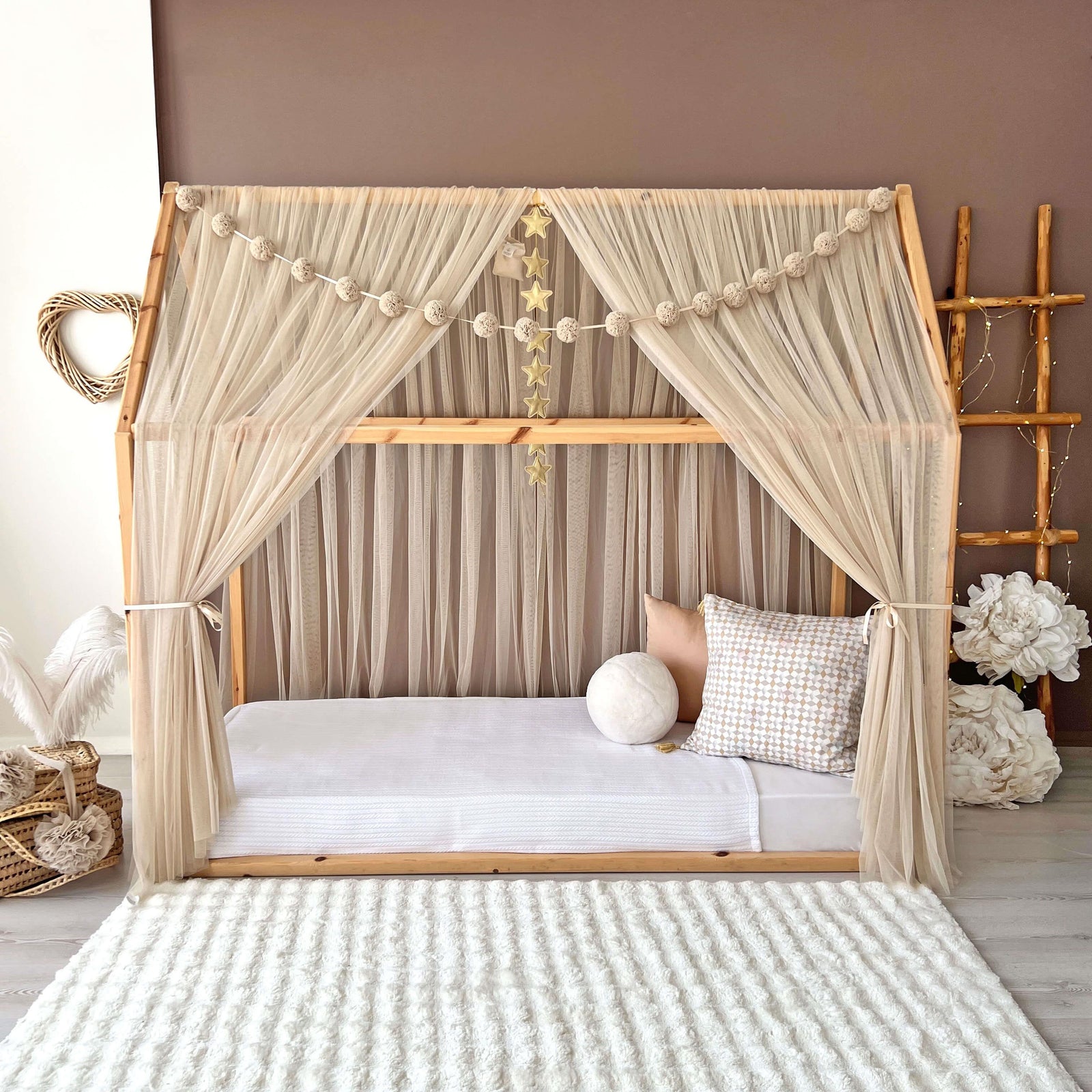 MONTESSORI BED CANOPY-BEIGE