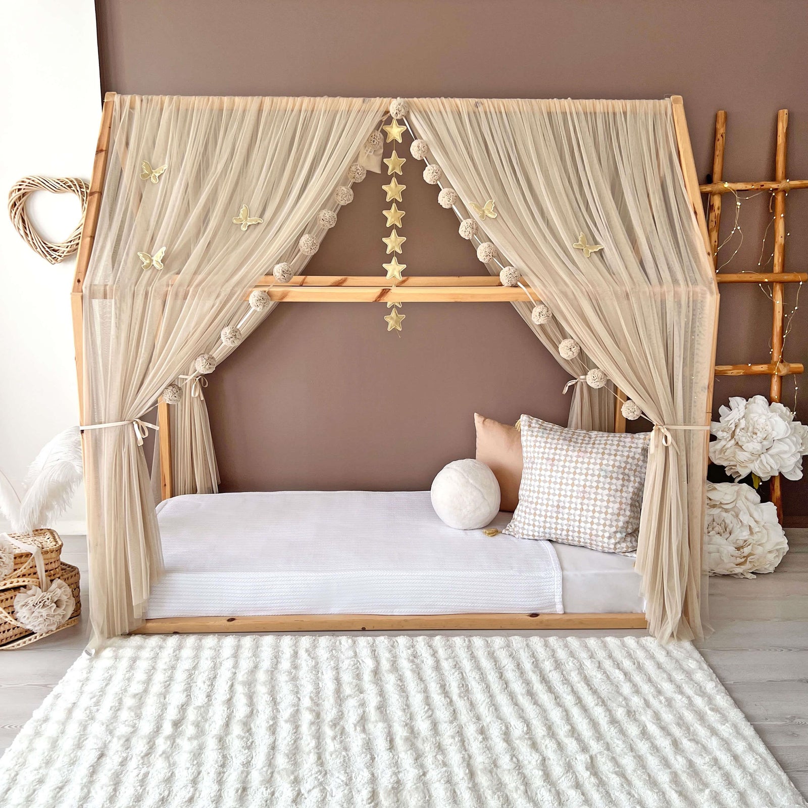 MONTESSORI BED CANOPY-BEIGE