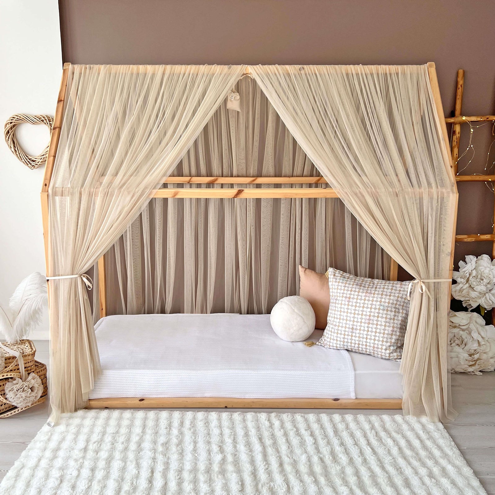 MONTESSORI BED CANOPY-BEIGE