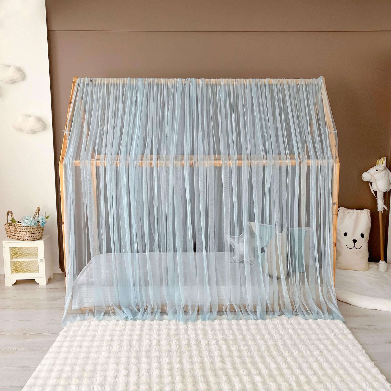 MONTESSORI BED CANOPY-BLUE