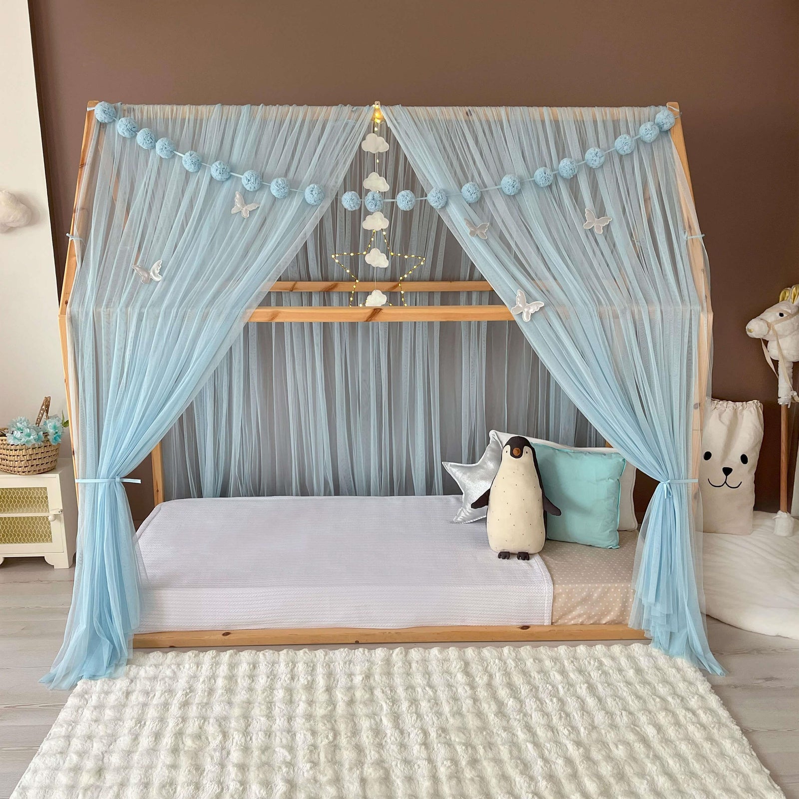 MONTESSORI BED CANOPY-BLUE