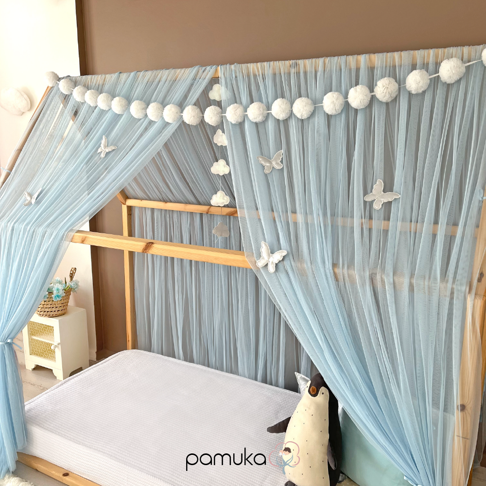 MONTESSORI BED CANOPY-BLUE