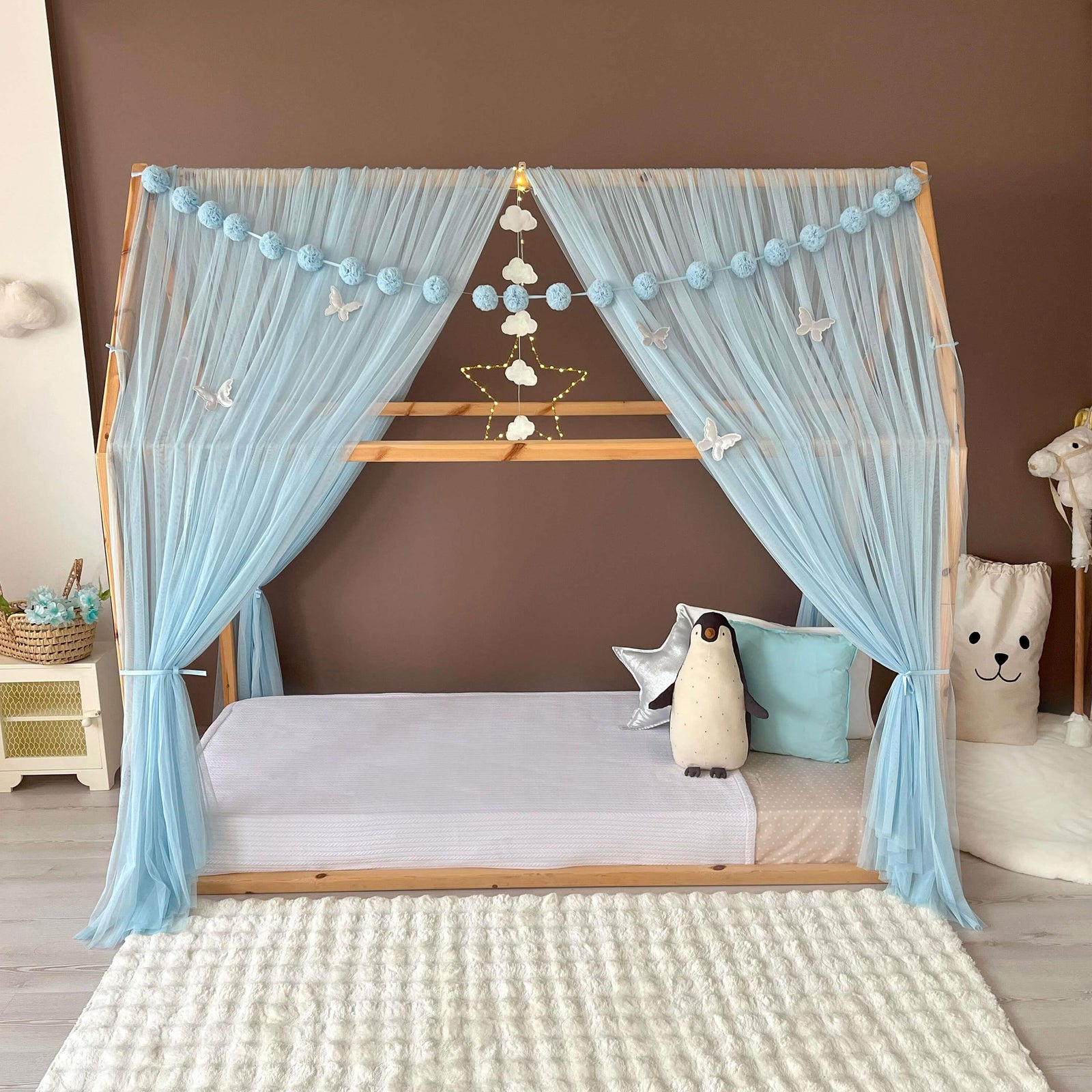 MONTESSORI BED CANOPY-BLUE