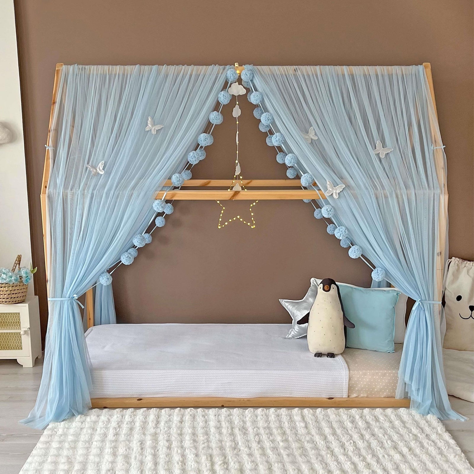 MONTESSORI BED CANOPY-BLUE