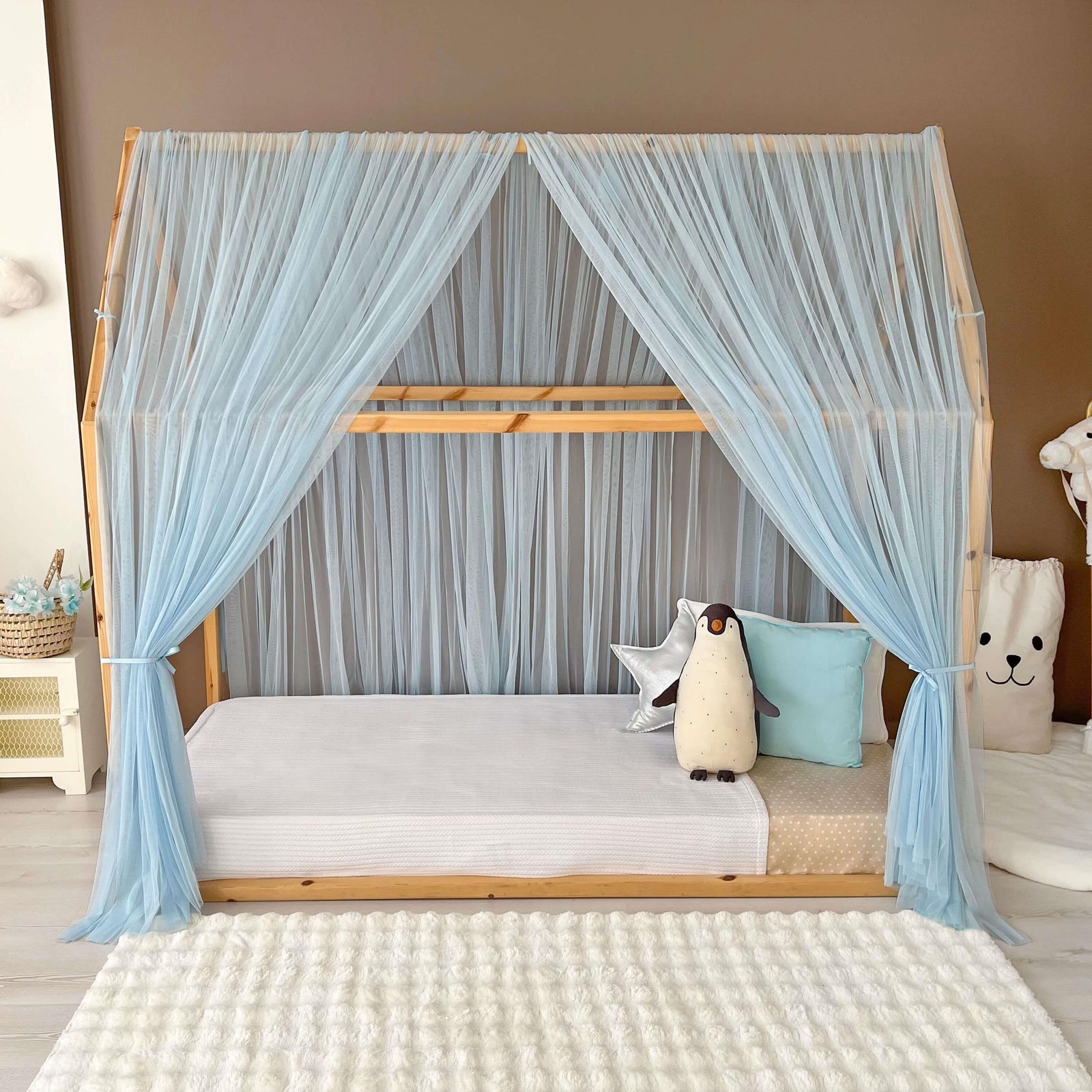 MONTESSORI BED CANOPY-BLUE