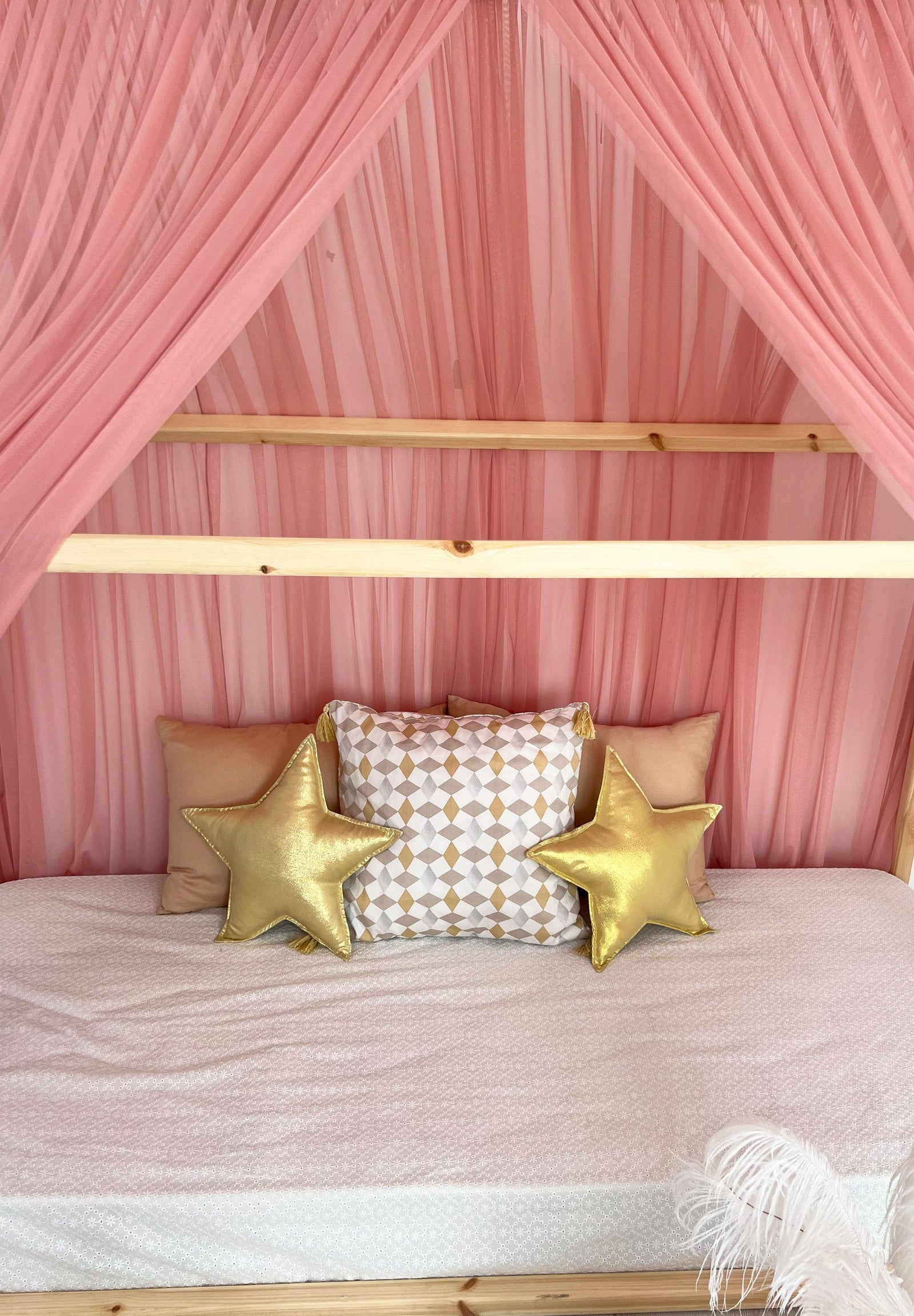 MONTESSORI BED CANOPY-BLUSH