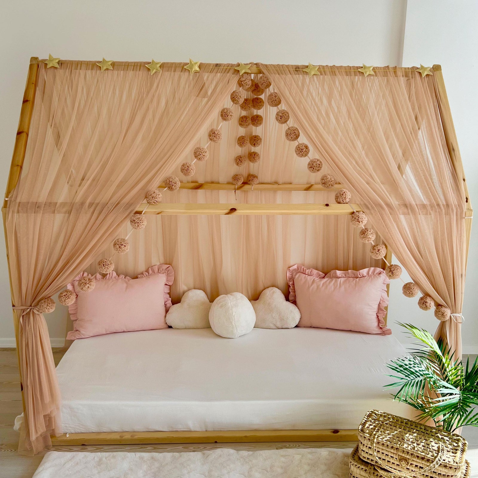 MONTESSORI BED CANOPY-CHAMPAGNE