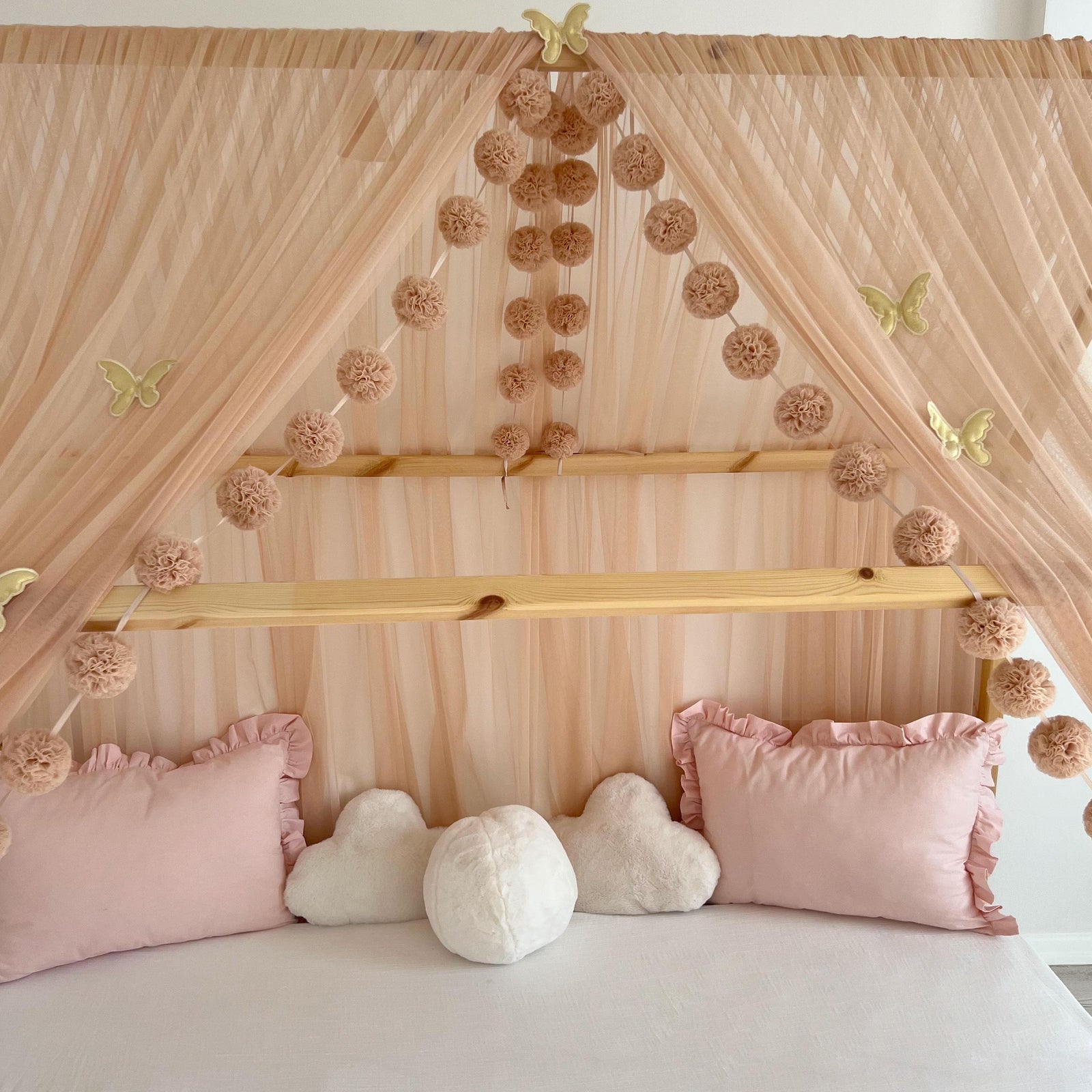 MONTESSORI BED CANOPY-CHAMPAGNE