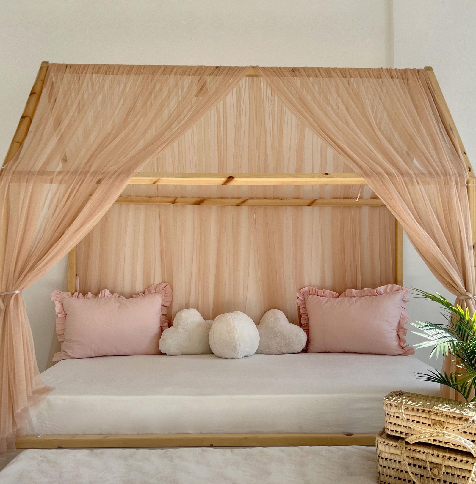 MONTESSORI BED CANOPY-CHAMPAGNE