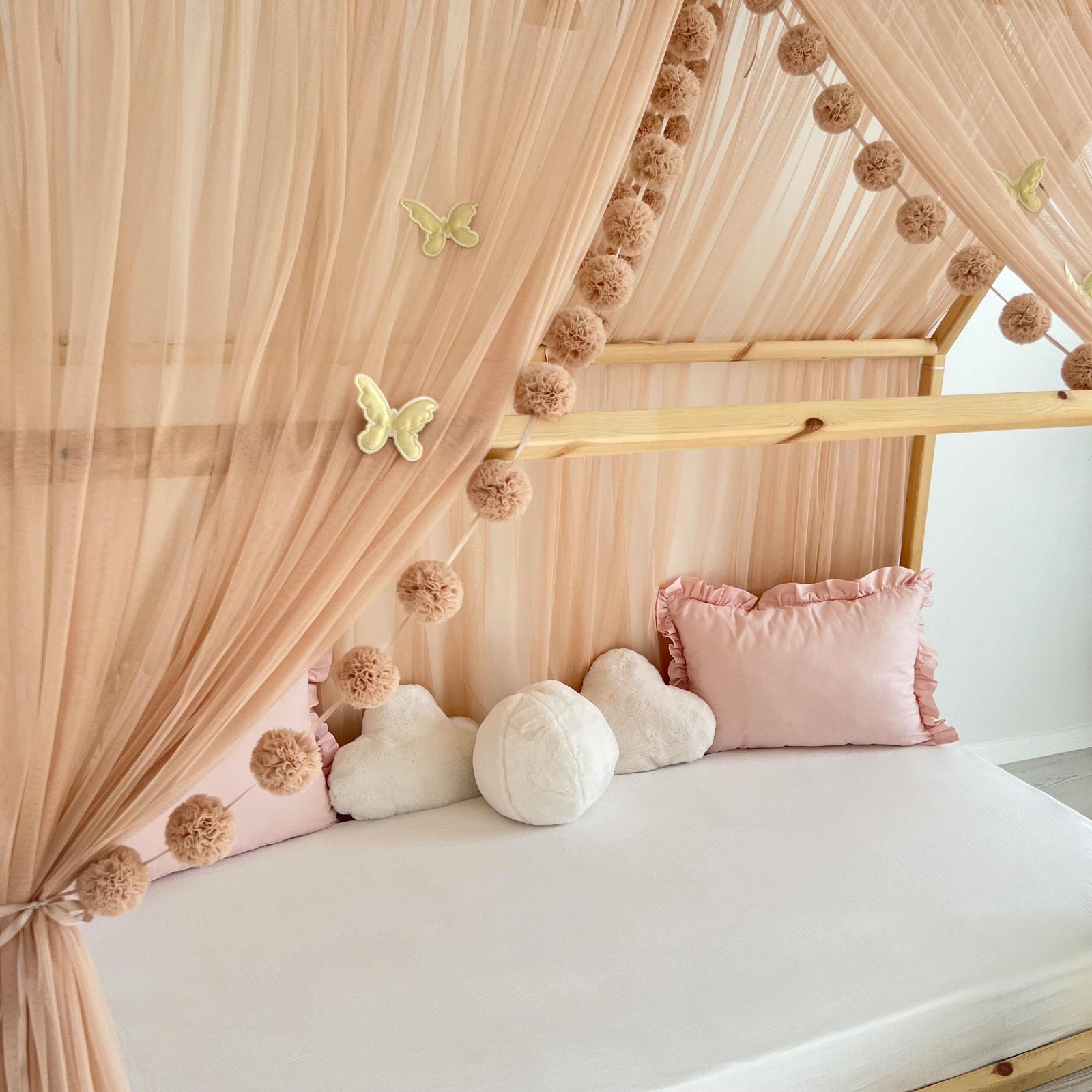 MONTESSORI BED CANOPY-CHAMPAGNE