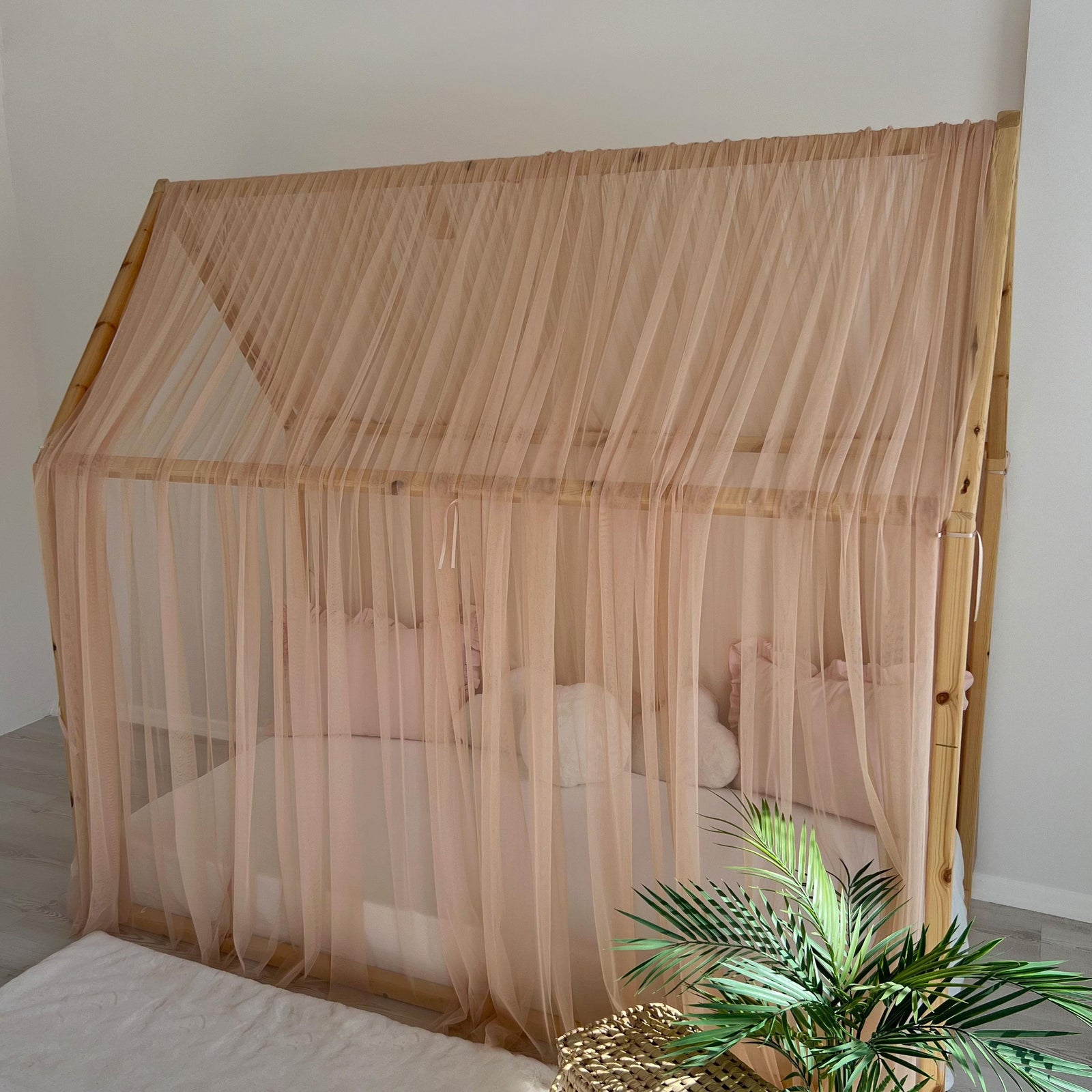 MONTESSORI BED CANOPY-CHAMPAGNE