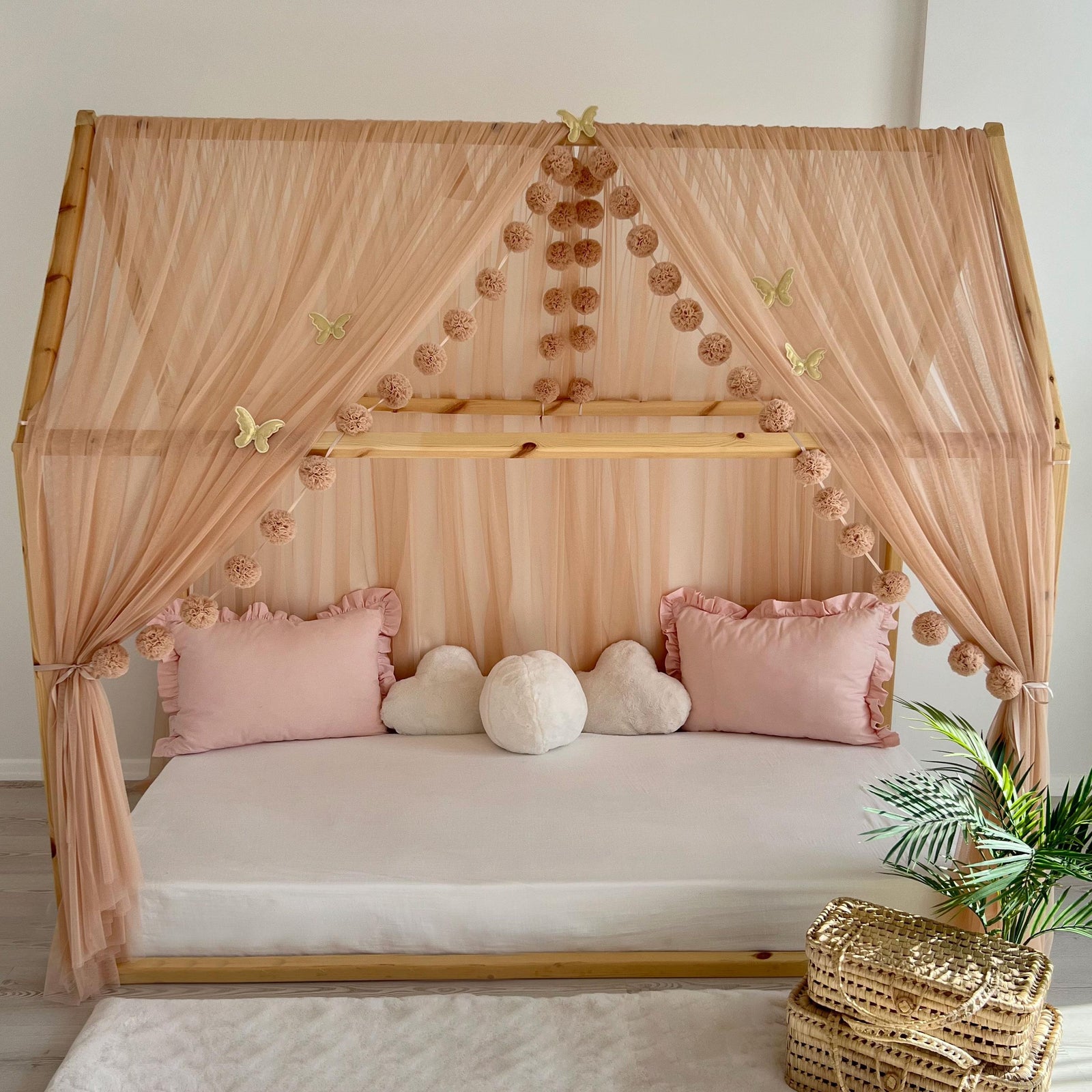 MONTESSORI BED CANOPY-CHAMPAGNE