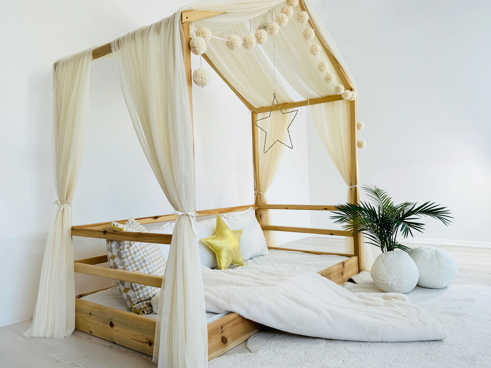 MONTESSORI BED CANOPY-CREAM