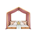 MONTESSORI BED CANOPY-DUSTY ROSE