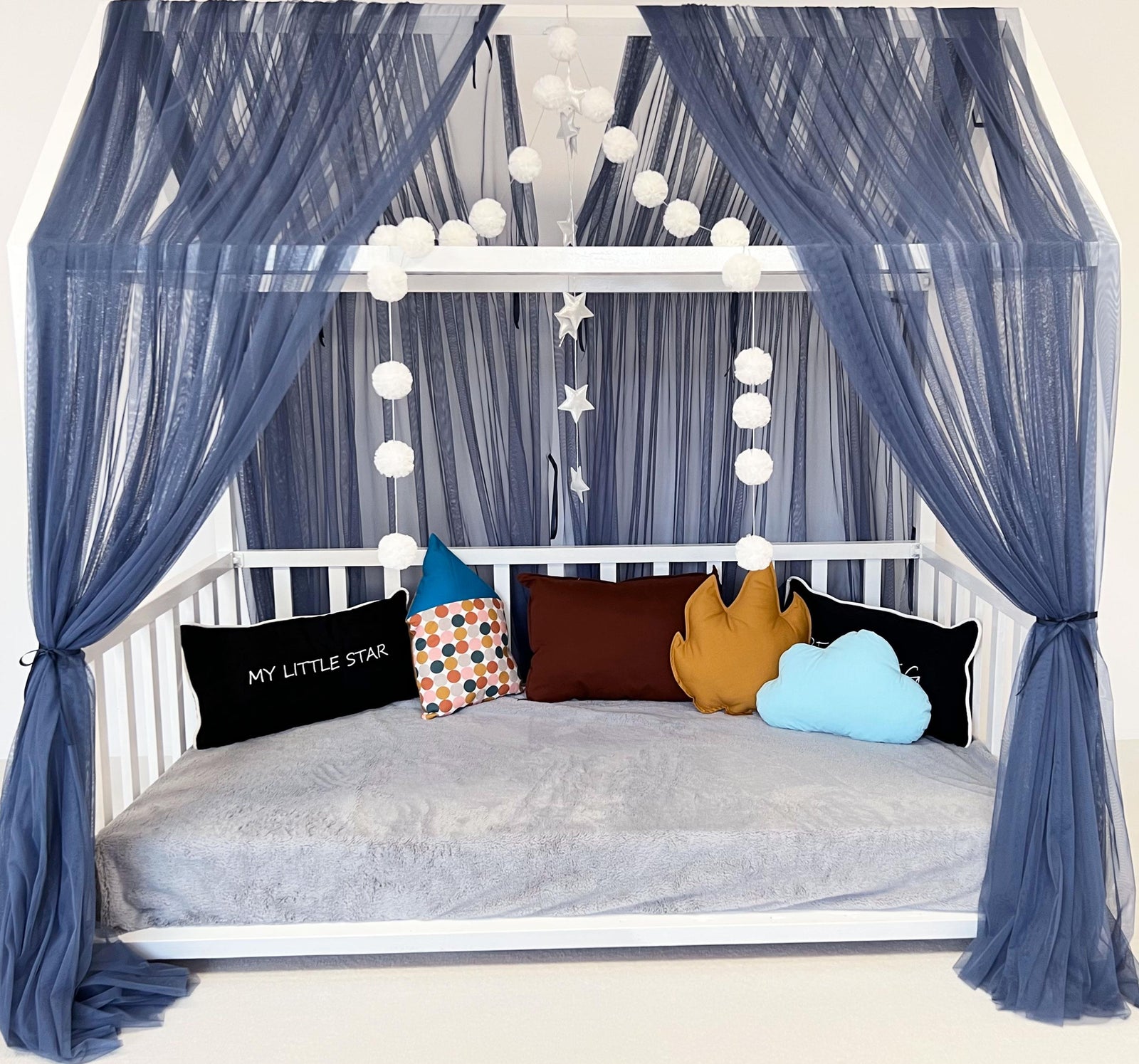 MONTESSORI BED CANOPY-GLAUCOUS BLUE
