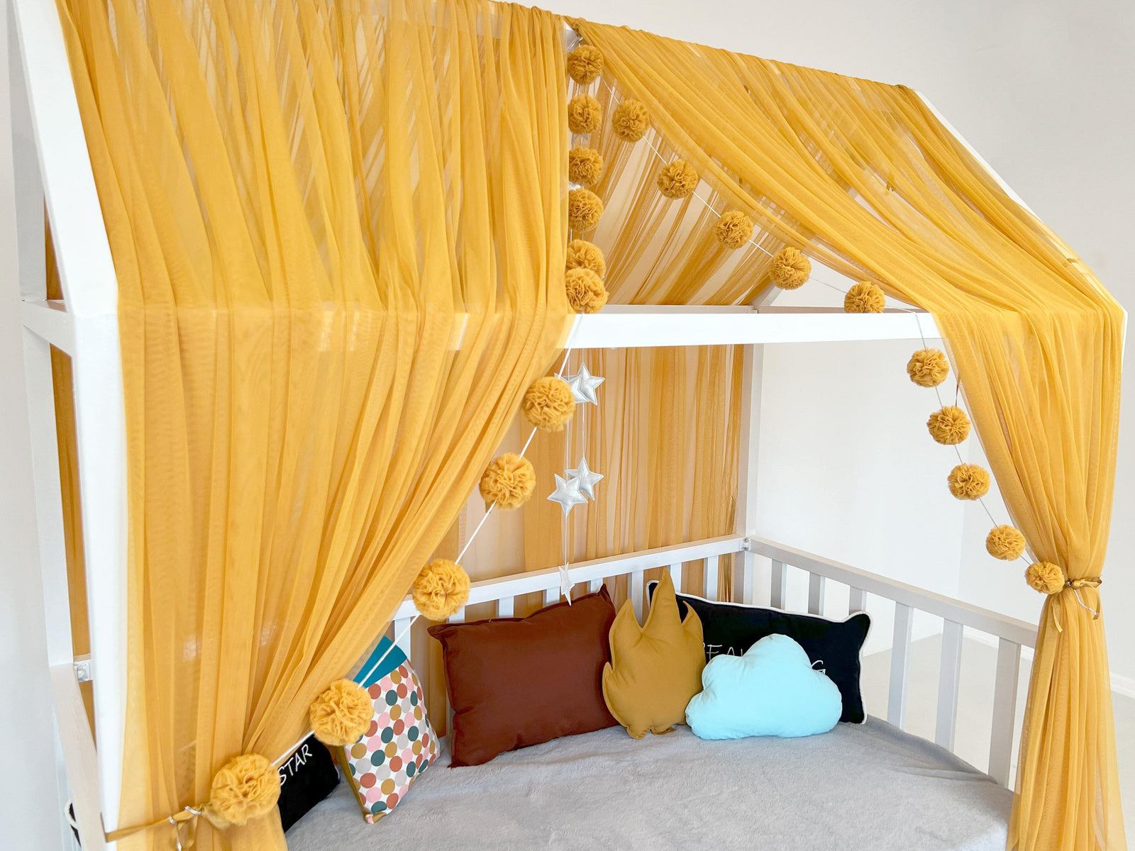 MONTESSORI BED CANOPY-MUSTARD
