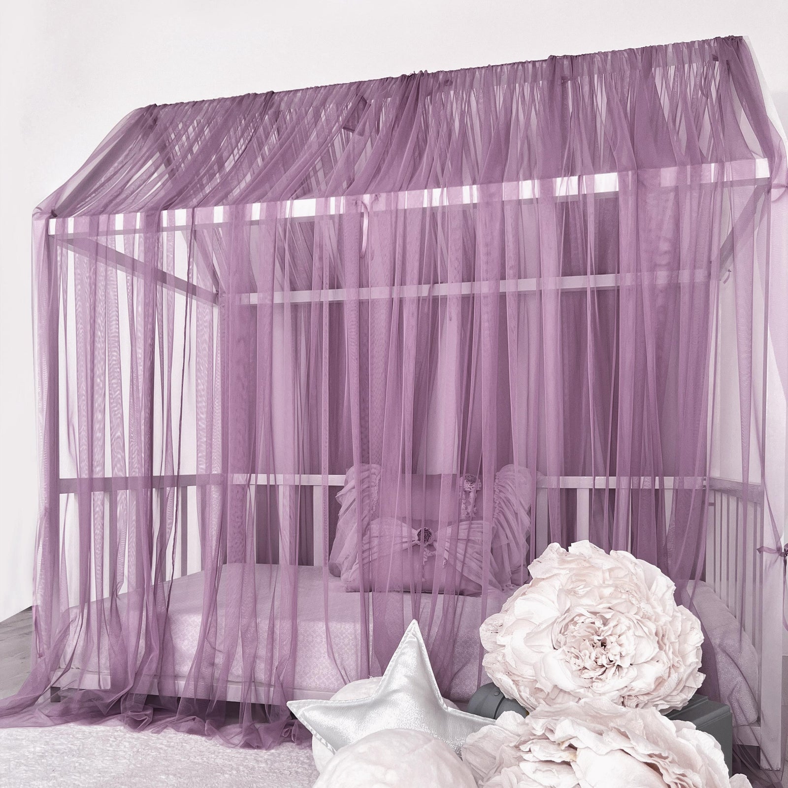 MONTESSORI BED CANOPY-OPERA MAUVE
