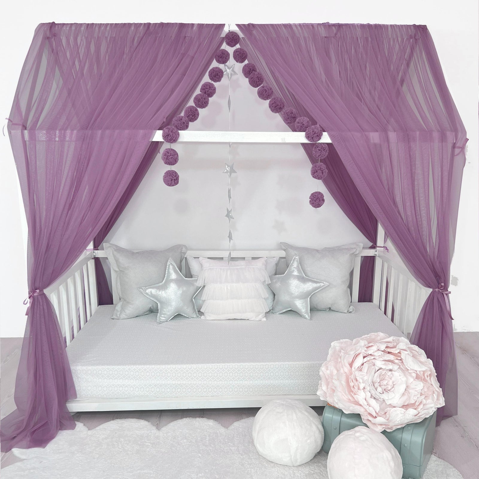 MONTESSORI BED CANOPY-OPERA MAUVE