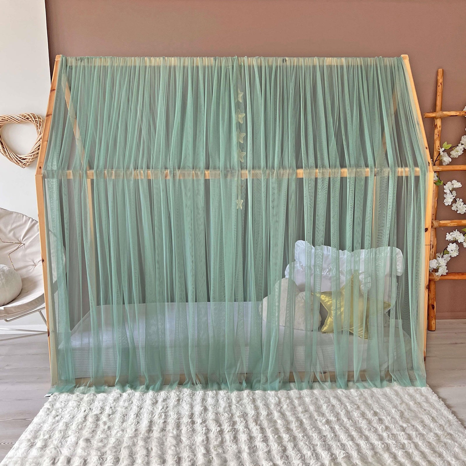 MONTESSORI BED CANOPY-SAGE GREEN