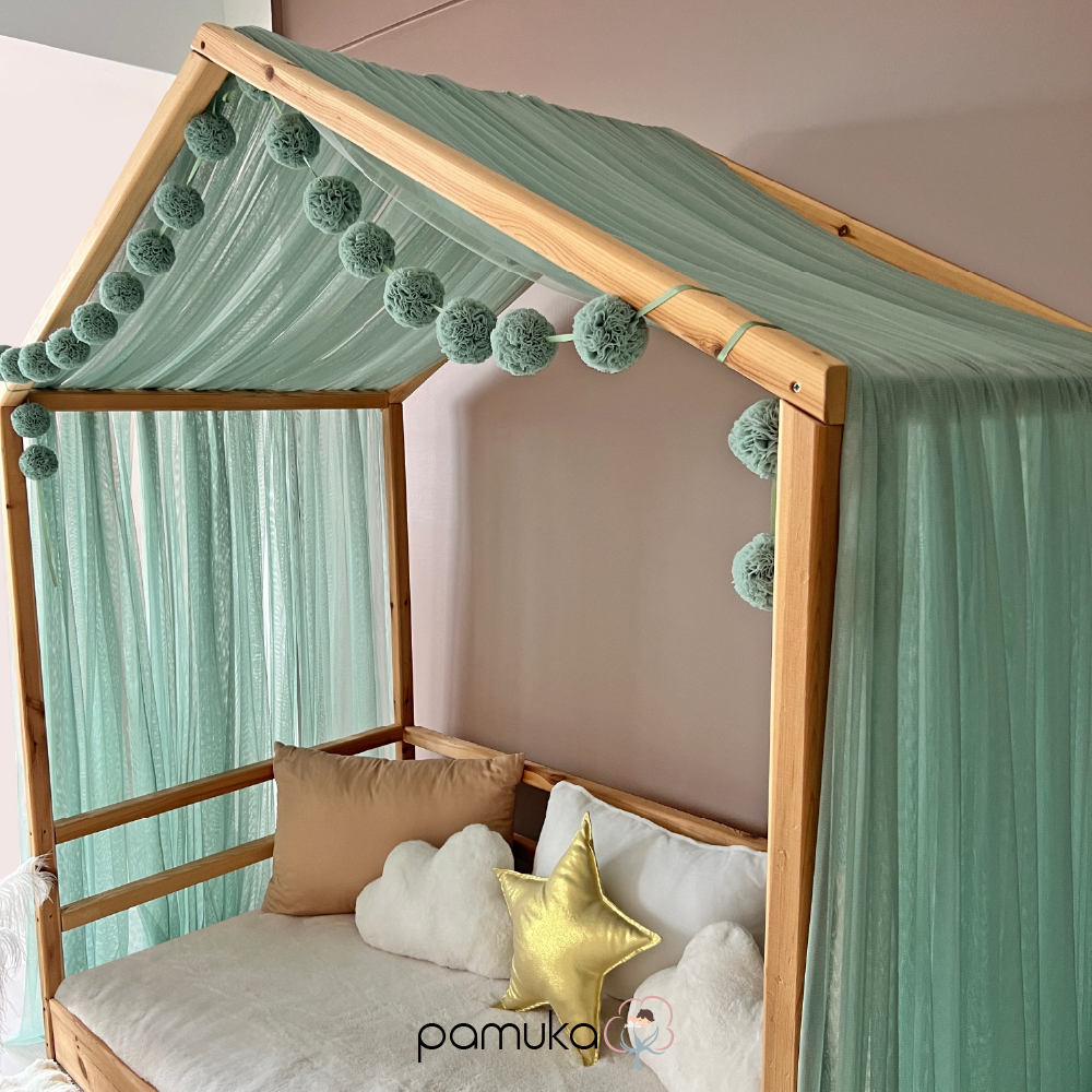 MONTESSORI BED CANOPY-SAGE GREEN