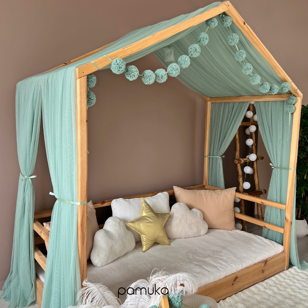 MONTESSORI BED CANOPY-SAGE GREEN