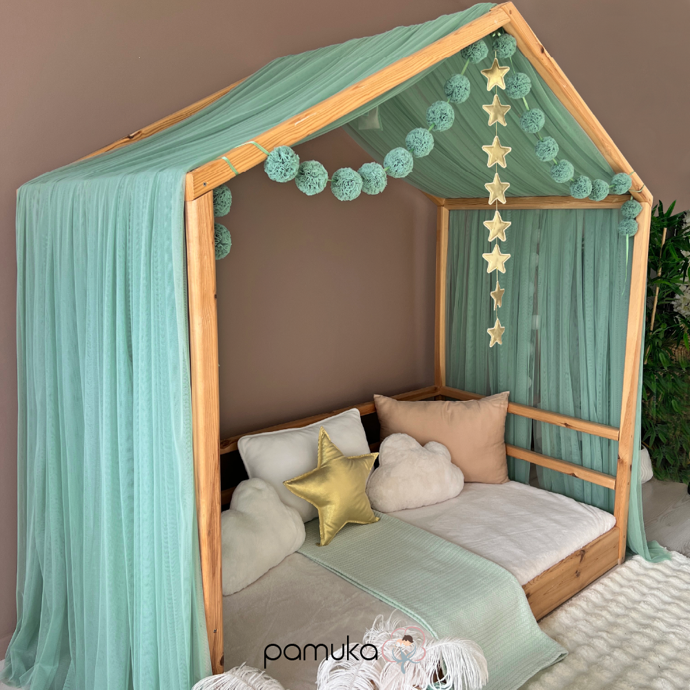 MONTESSORI BED CANOPY-SAGE GREEN