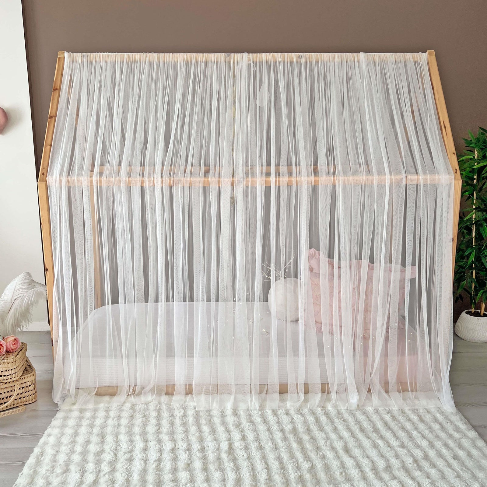 MONTESSORI BED CANOPY-WHITE