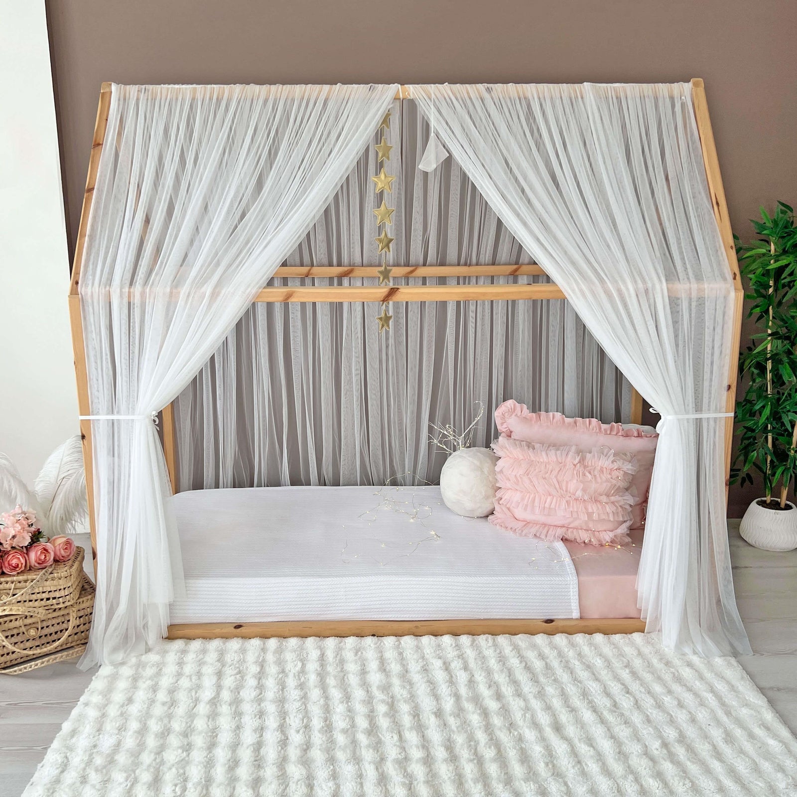 MONTESSORI BED CANOPY-WHITE