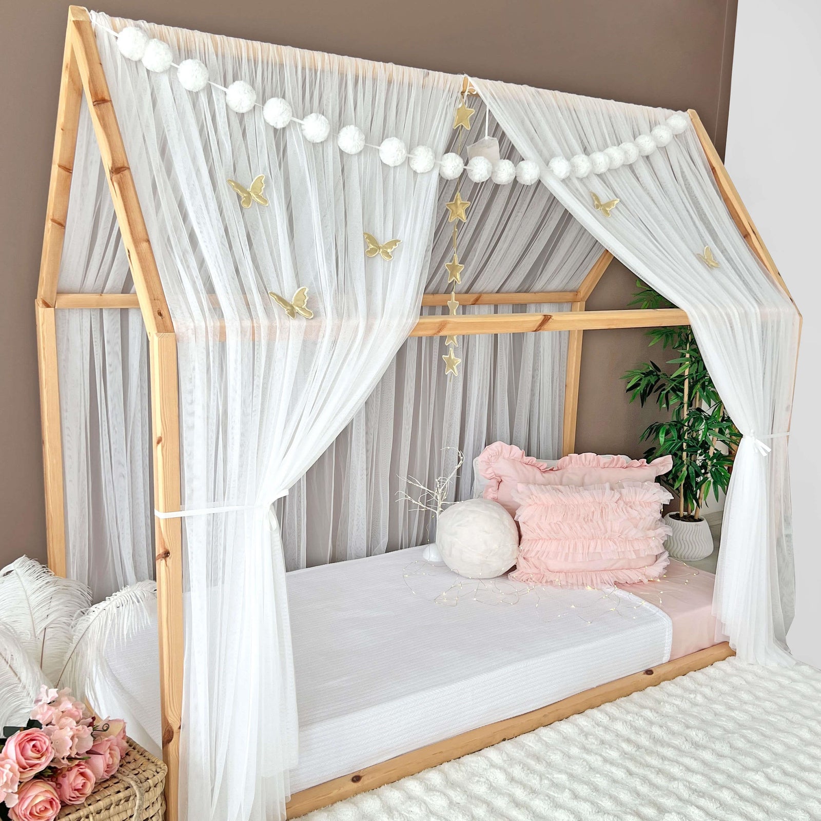 MONTESSORI BED CANOPY-WHITE