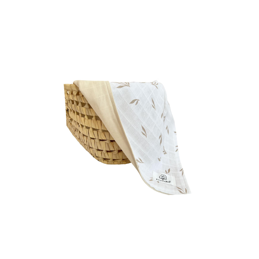 Double sided Muslin Baby Blanket-Leaf