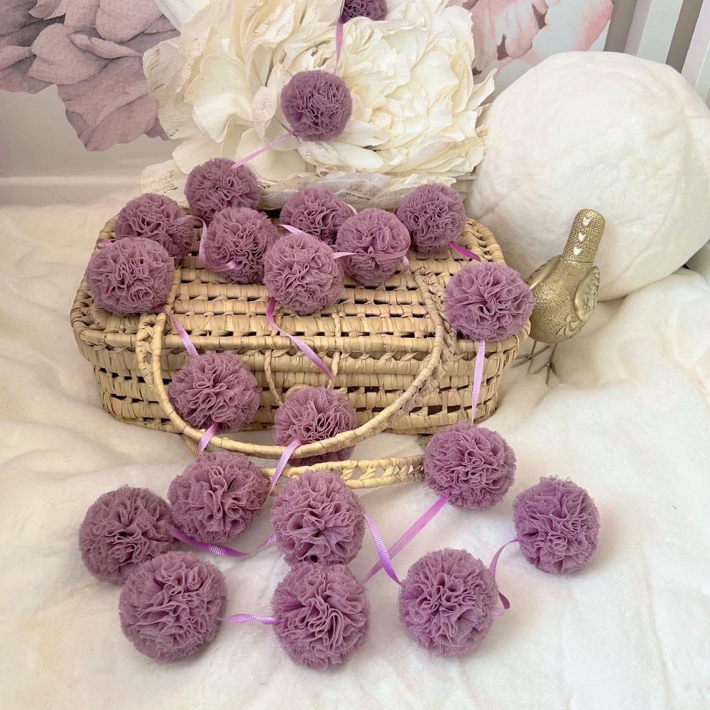 Mini Pompoms-Opera Mauve
