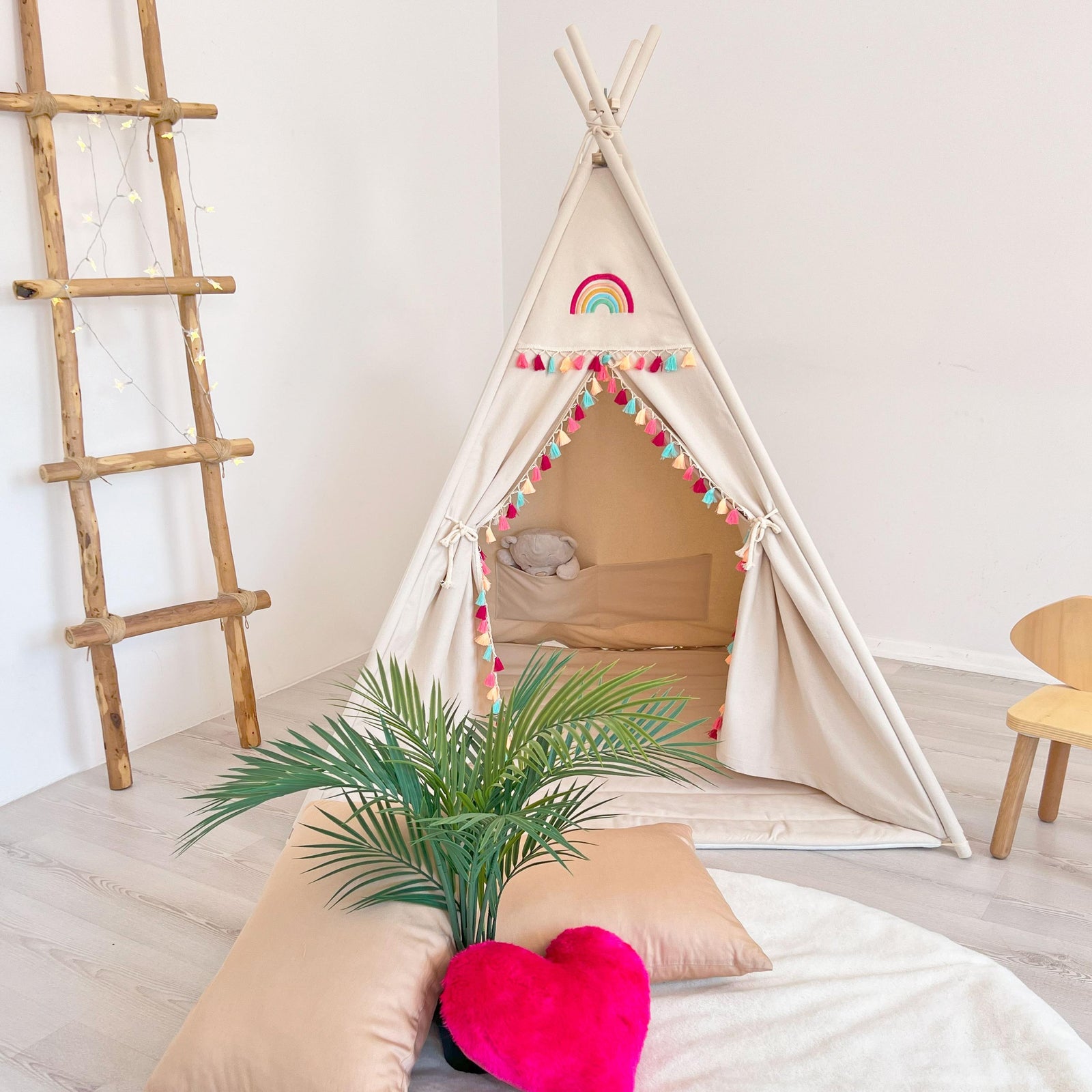 PLAY TENT RAINBOW NATURAL