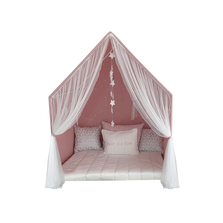 Playhouse-Montessori Pink With Curtains