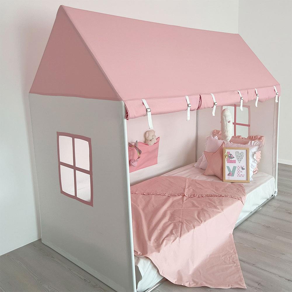 Playhouse-Twin Size Pink With Curtains