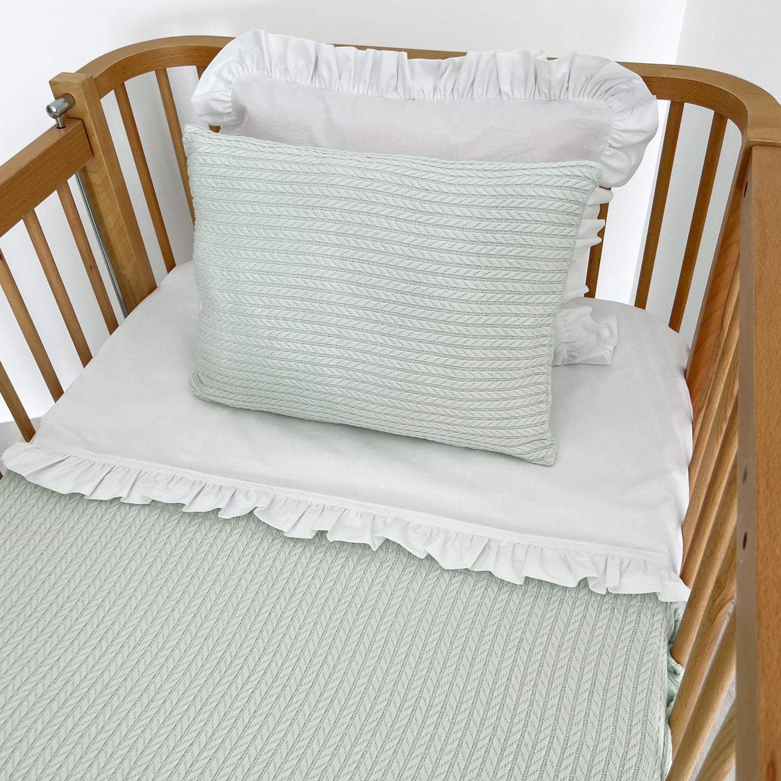 Cable Pattern Pique Set-Baby Green