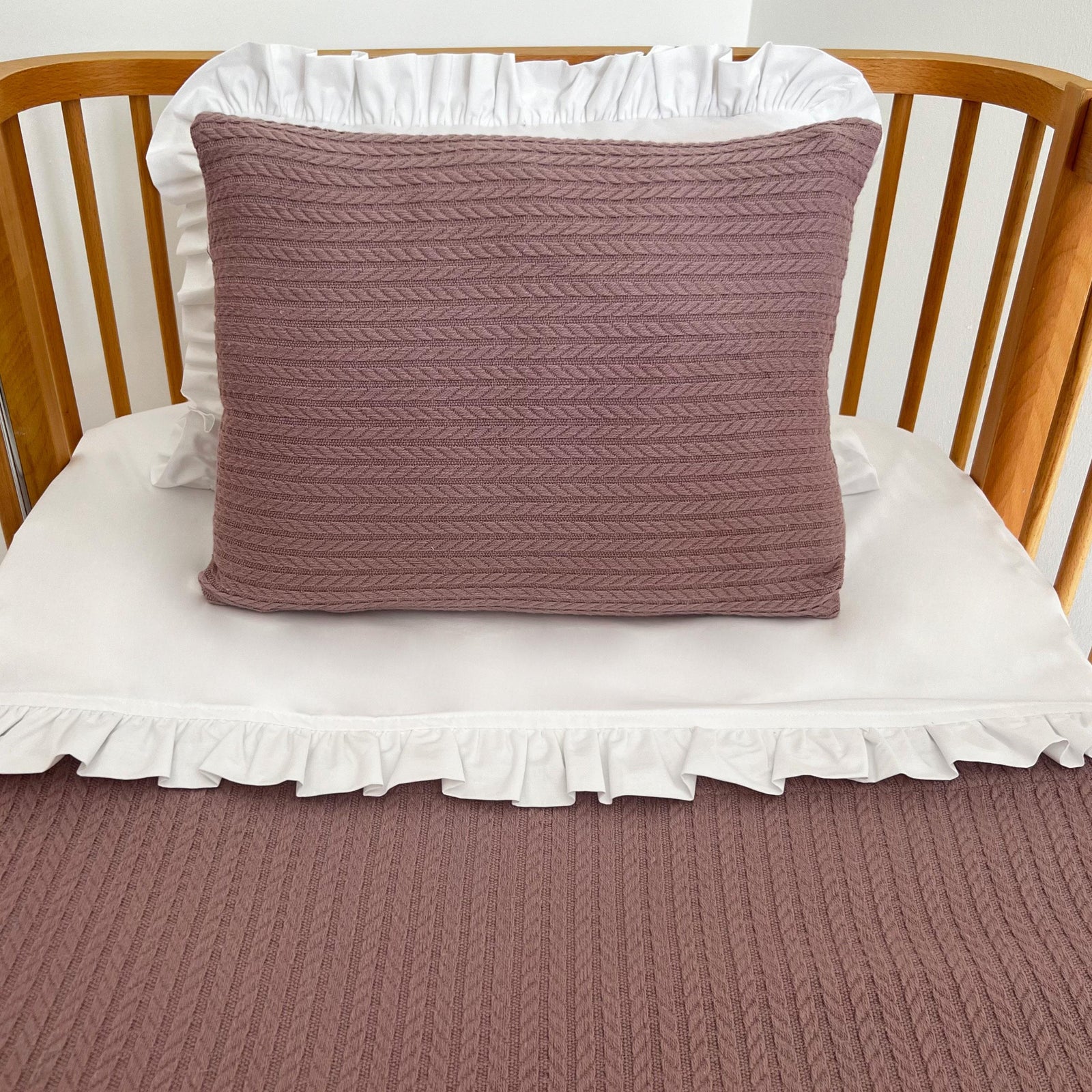 Cable Pattern Pique Set-Opera Mauve
