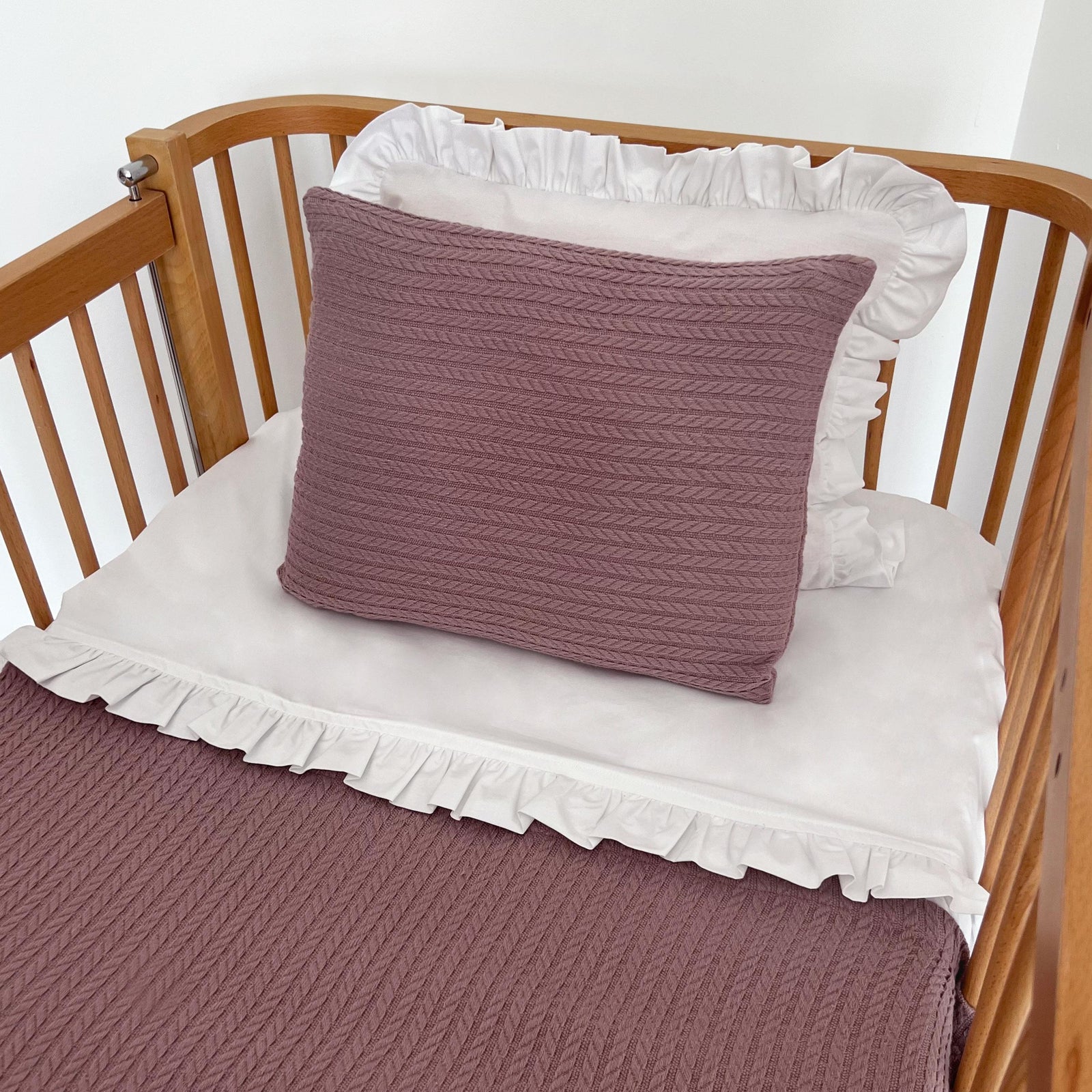 Cable Pattern Pique Set-Opera Mauve