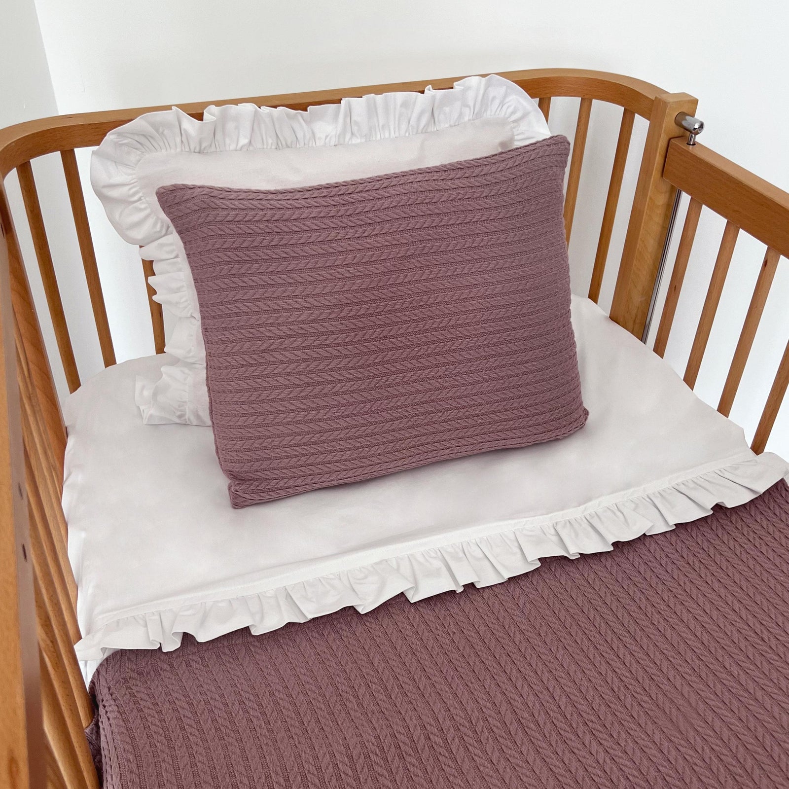 Cable Pattern Pique Set-Opera Mauve