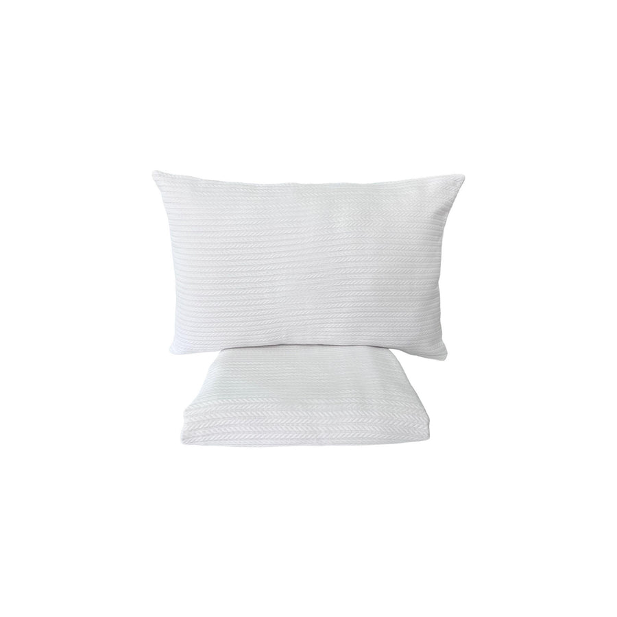Cable Pattern Pique Set-White