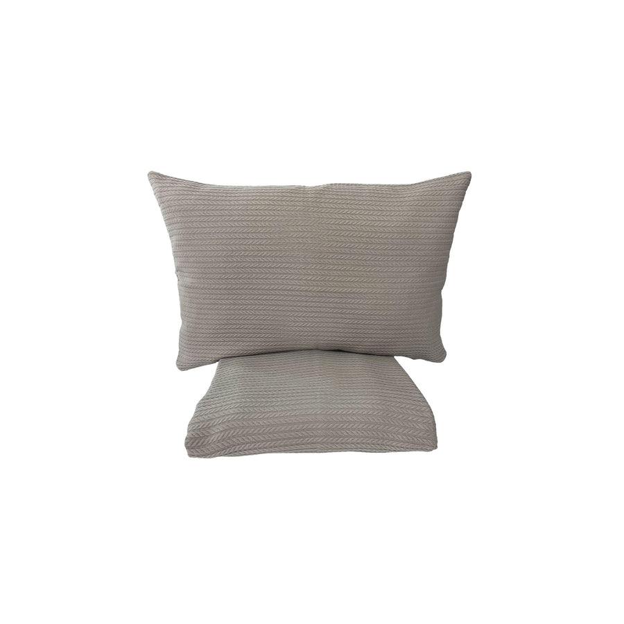 Cable Pattern Pique Set-Beige