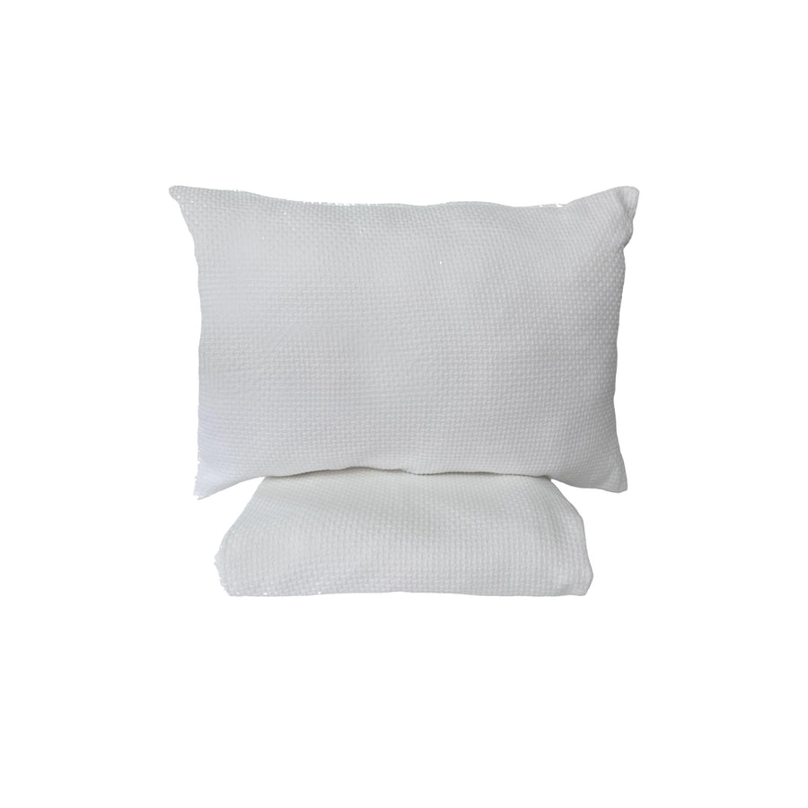 Wicker Pattern Pique Set-White