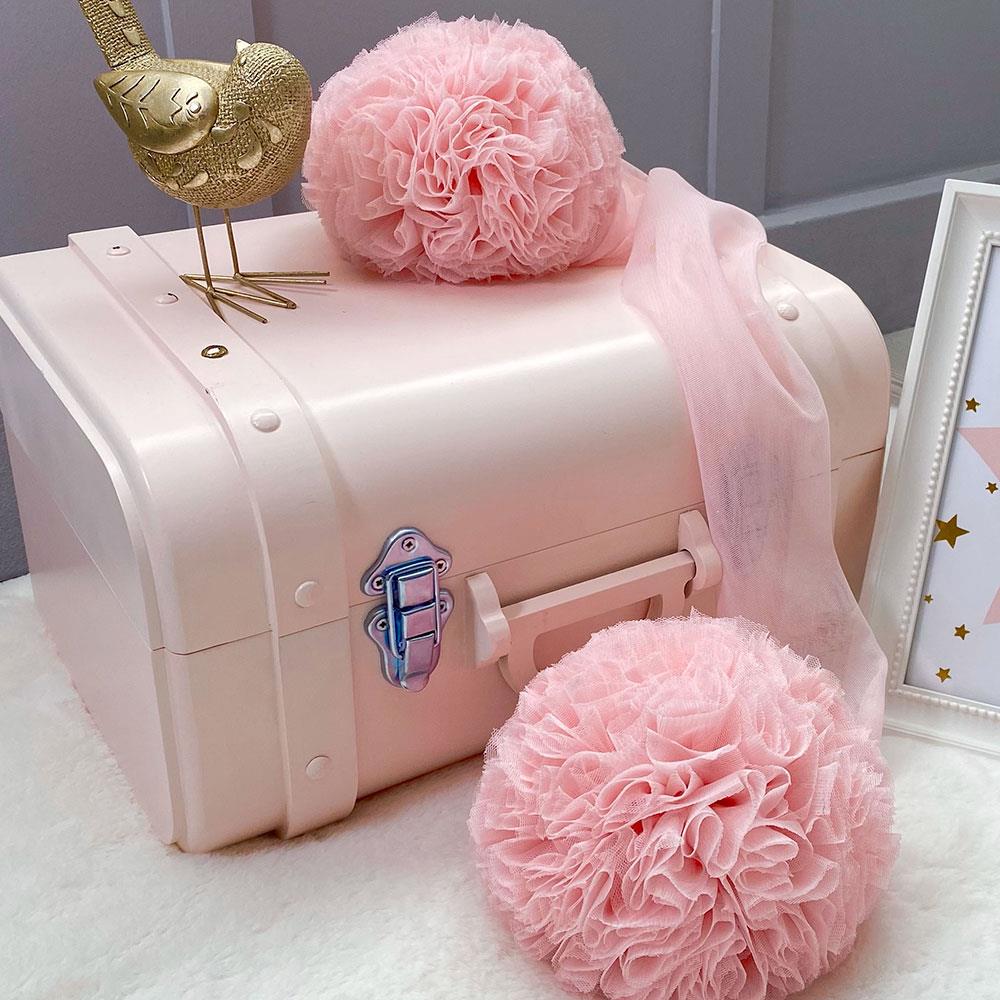 Twin Pompoms-Pink