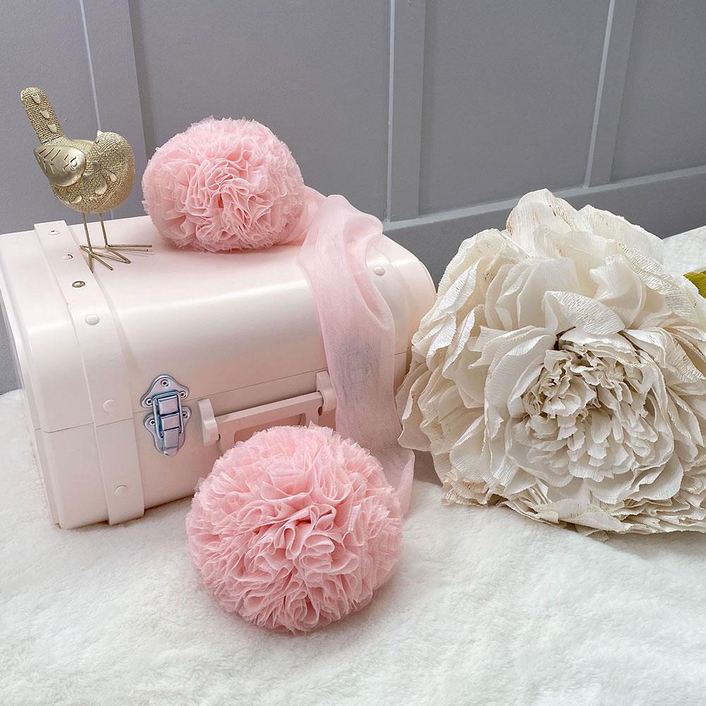 Twin Pompoms-Pink